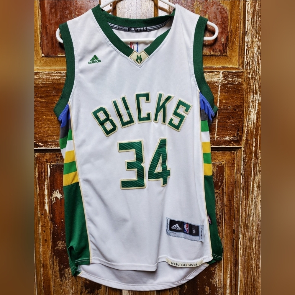 Adidas Swingman NBA Giannis Antetkoumpo #34 Milwaukee Bucks Jersey Mens Small